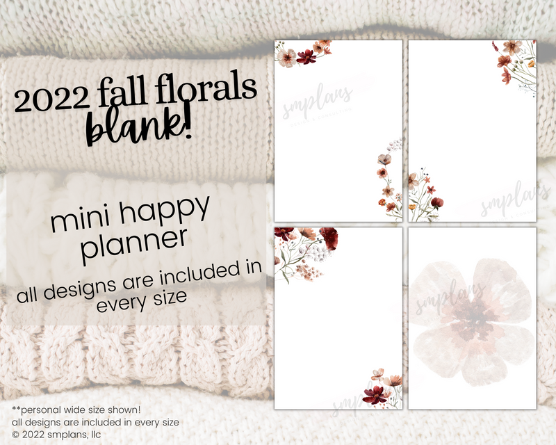 Fall Floral Notes - BLANK (2022)