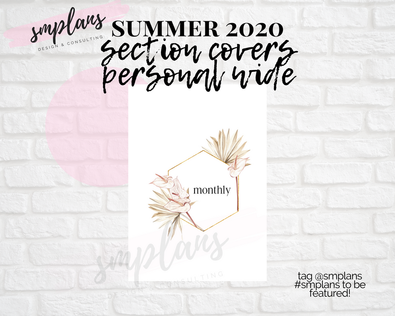 2020 Summer Florals SECTION COVERS