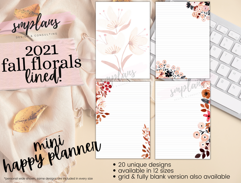 Fall Floral Notes - Lined (2021)