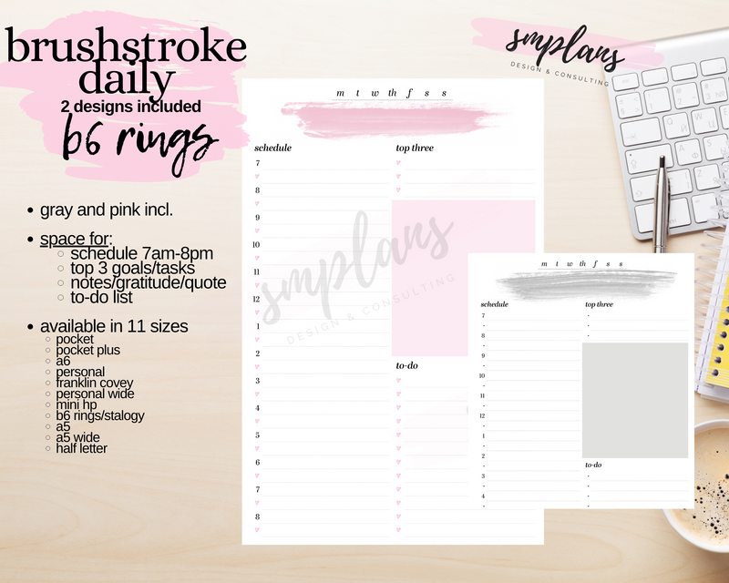 Brushstroke Daily (Day on 1 Page)