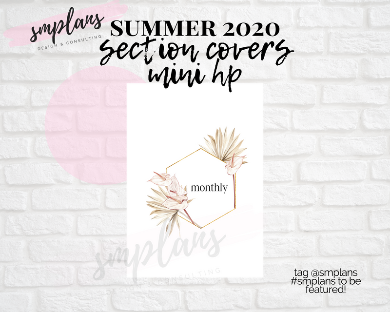 2020 Summer Florals SECTION COVERS