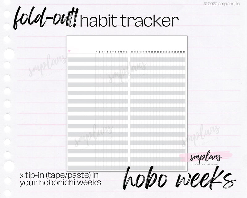 Fold-Out Habit Tracker