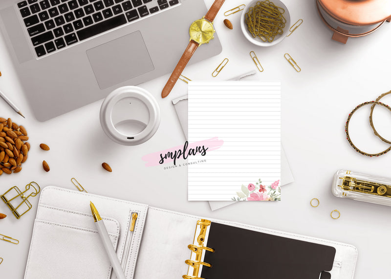 LINED Spring Water Color Floral Notes (2019)