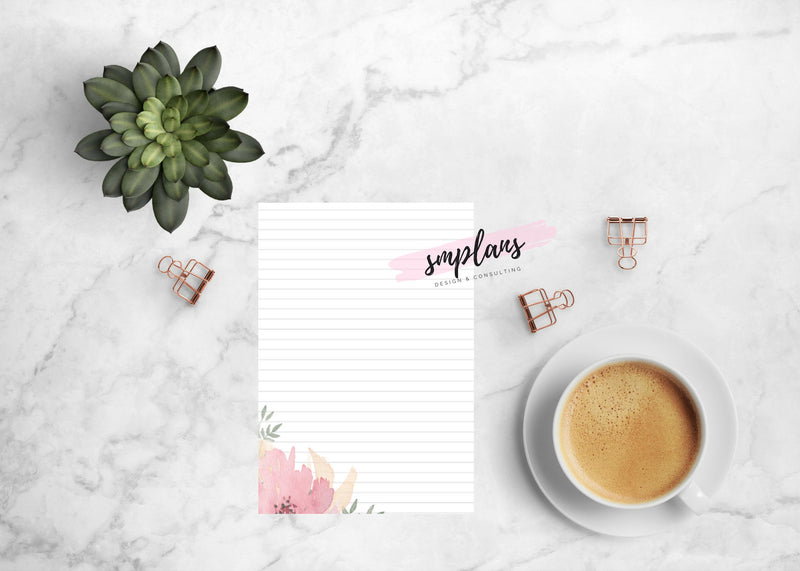 LINED Spring Water Color Floral Notes (2019)