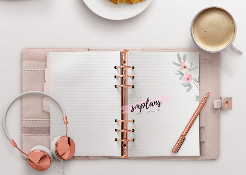 LINED Spring Water Color Floral Notes (2019)