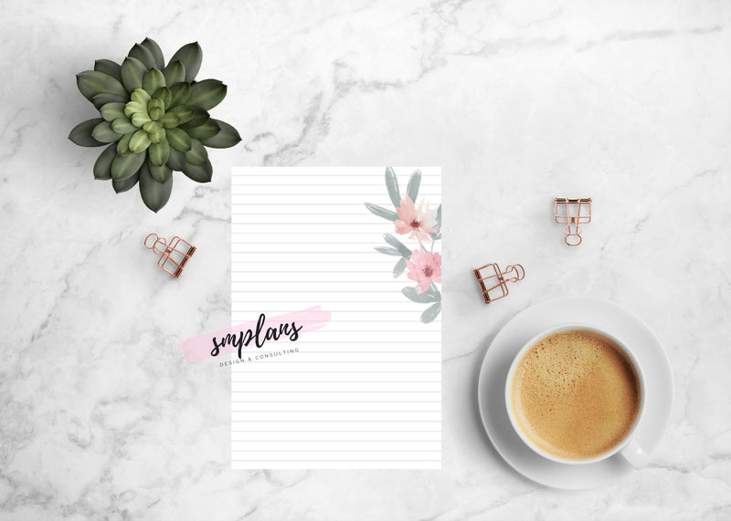 LINED Spring Water Color Floral Notes (2019)