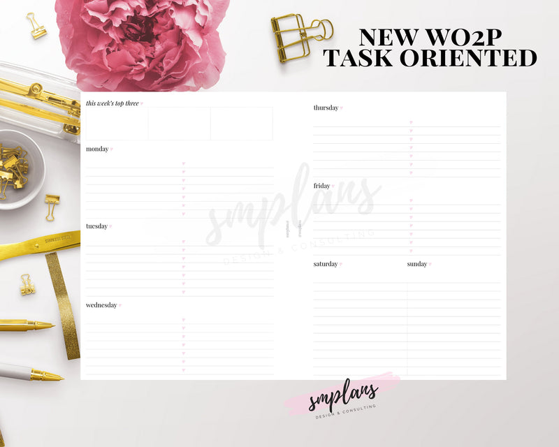 Task Oriented "Original Version" Week on 2 Pages (WO2P)
