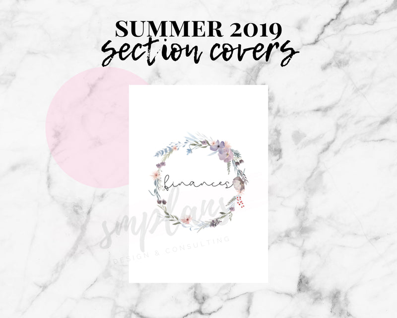 Section Covers - SUMMER Floral Notes (2019)