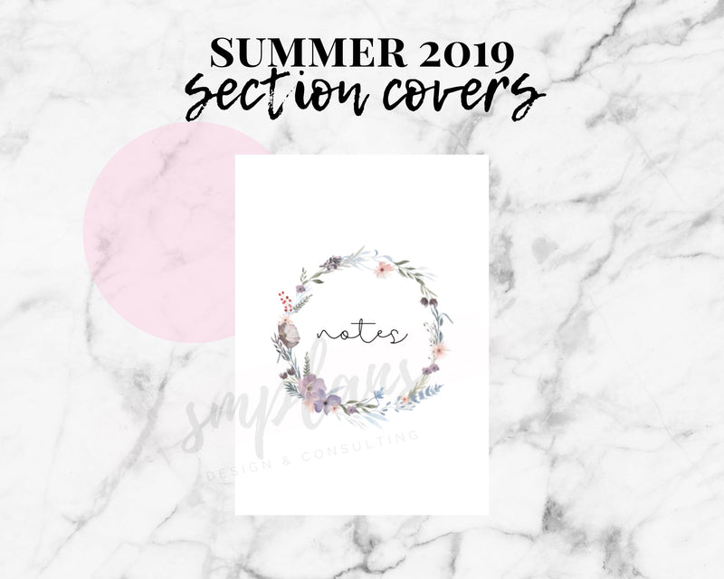 Section Covers - SUMMER Floral Notes (2019)