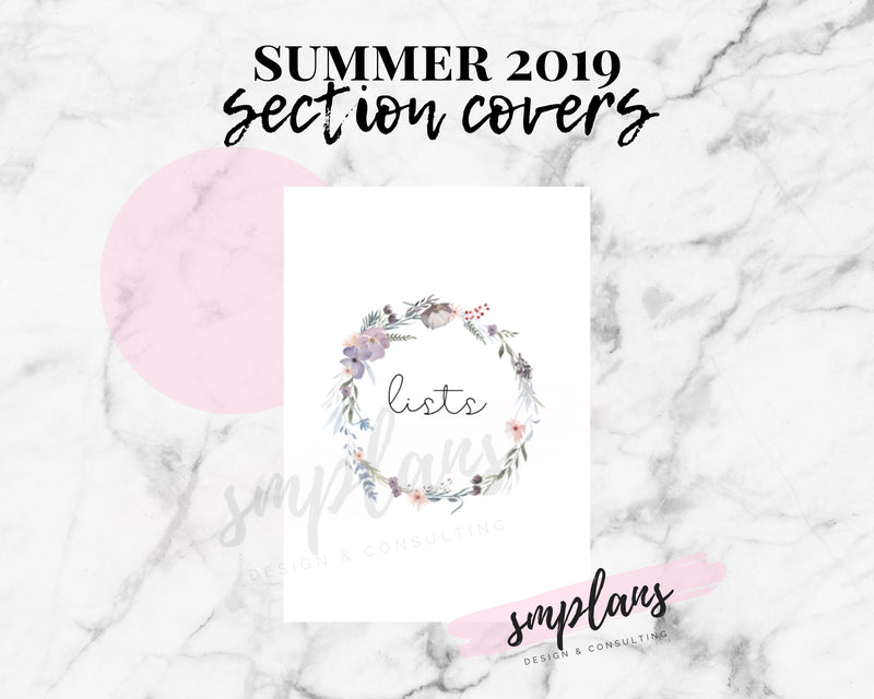 Section Covers - SUMMER Floral Notes (2019)