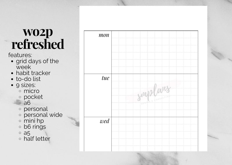 Refreshed WO2P (Week on 2 Pages)