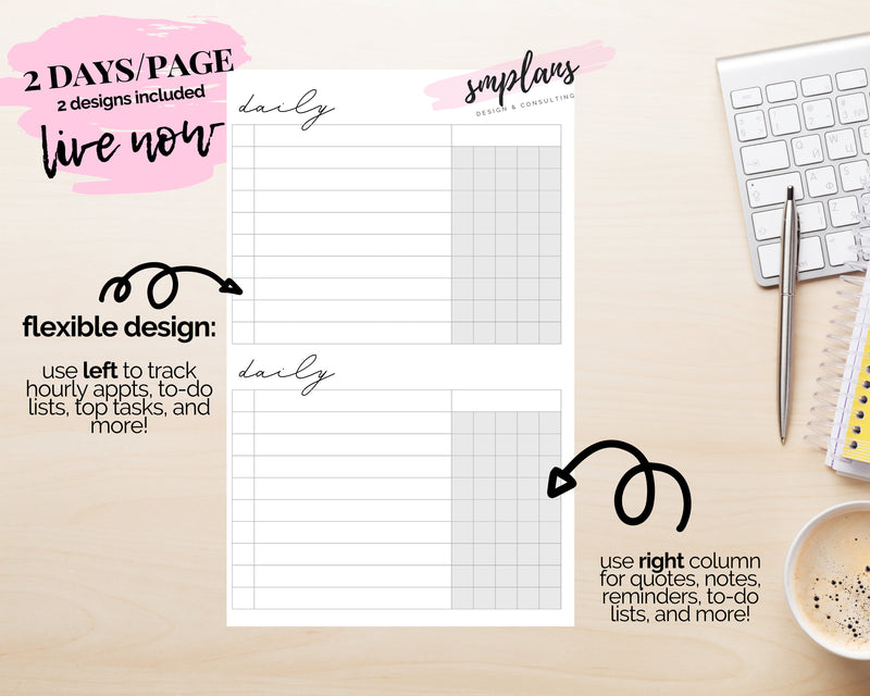 Clean Daily - 2 Days Per Page - 2DPP