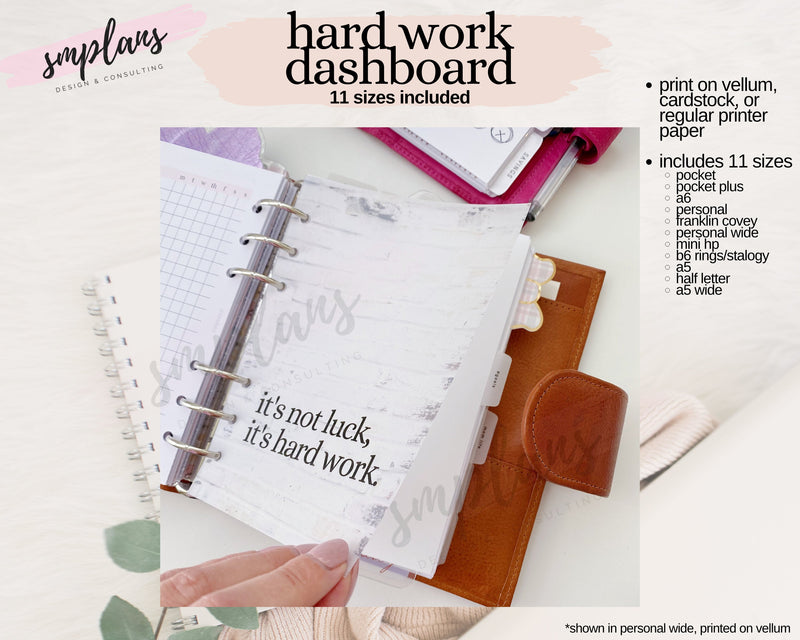 HARD WORK Digital Dashboard