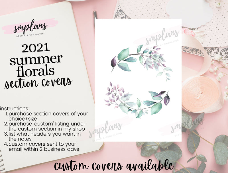 2021 Summer Florals SECTION COVERS