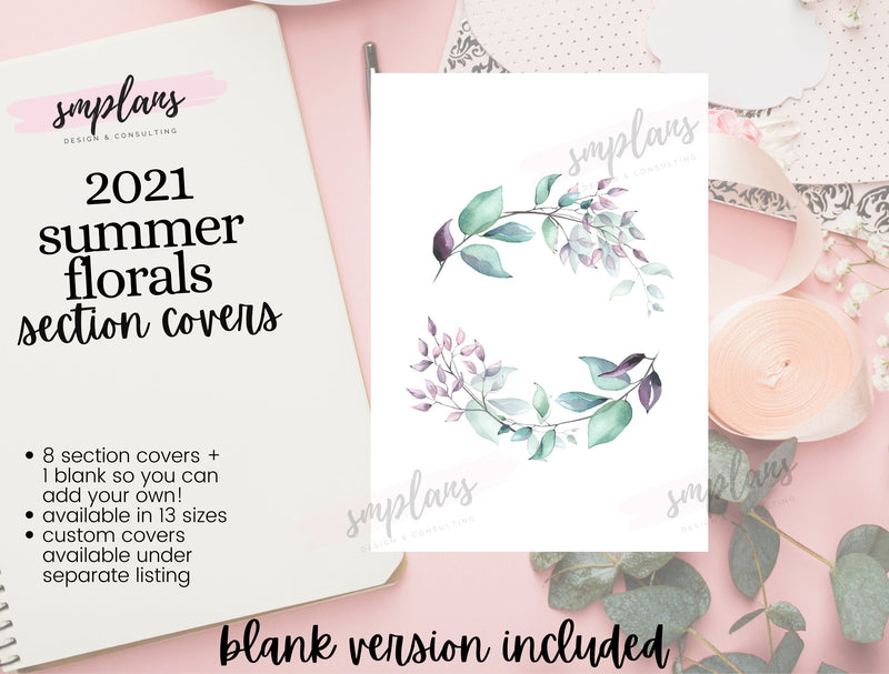 2021 Summer Florals SECTION COVERS