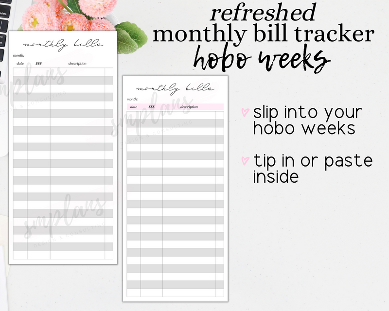 Monthly Bill Tracker (Finance Planner) BUDGET Planner