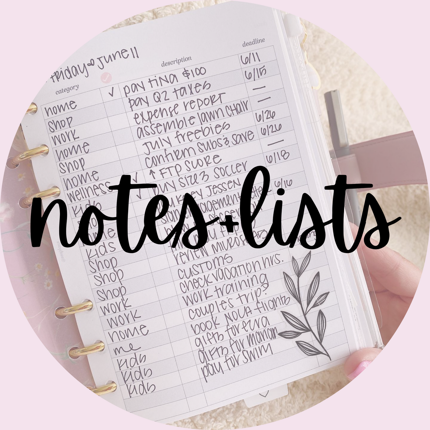 Notes + Lists
