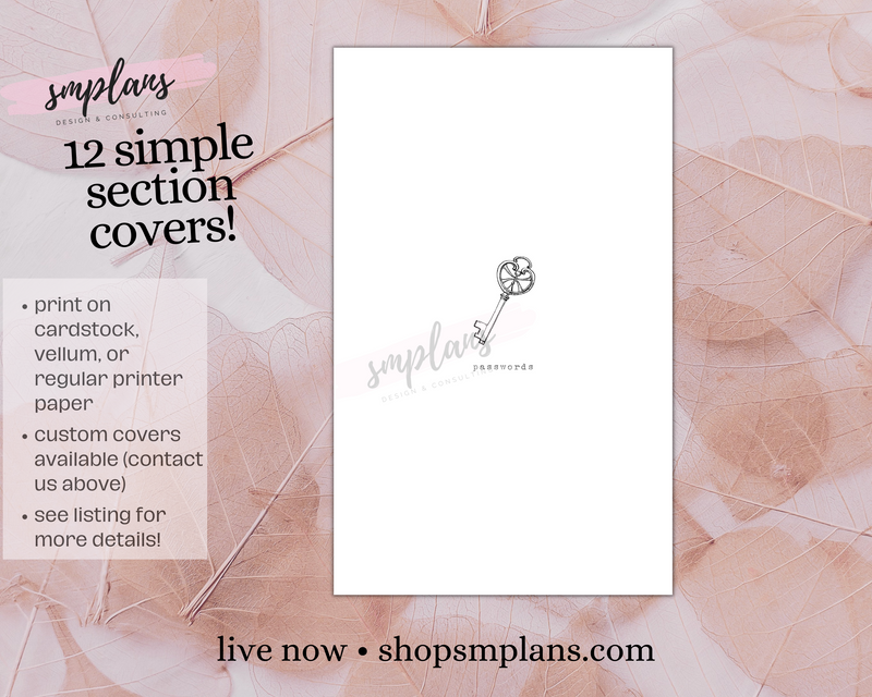 Simple Section Covers + &