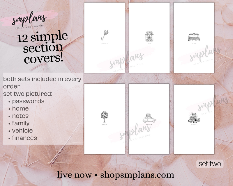 Simple Section Covers + &