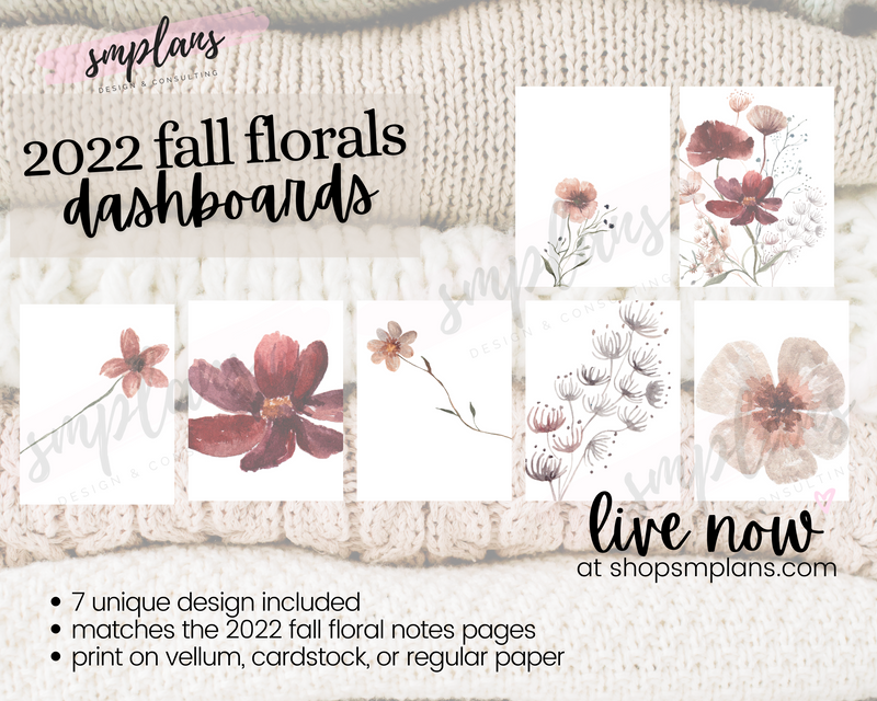 Fall Floral Notes - Dashboard (2022)