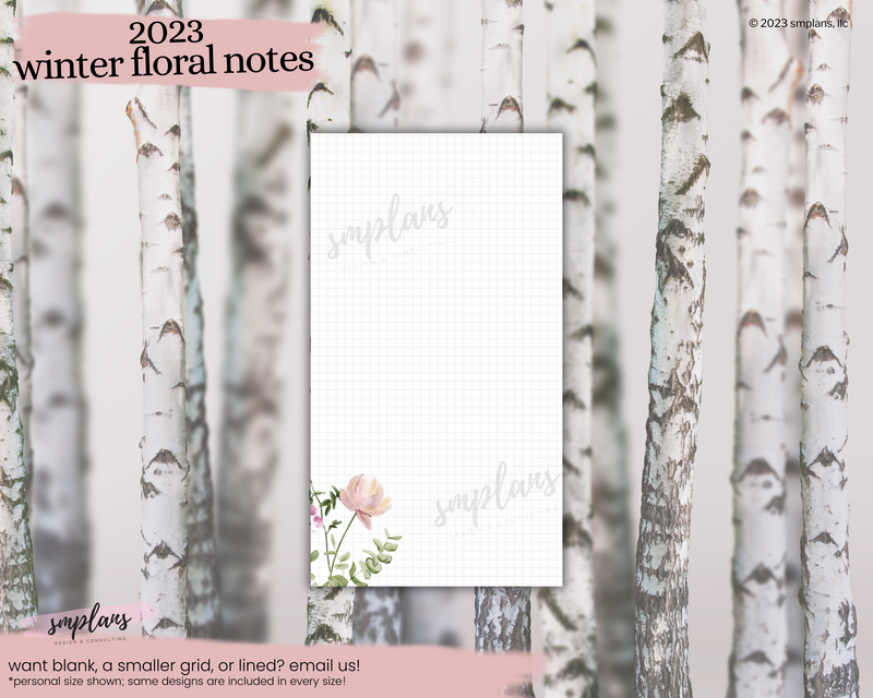Winter Floral Notes "Whimsy Wonderland" - Grid (2023)