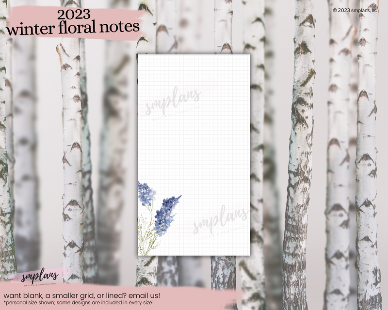 Winter Floral Notes "Whimsy Wonderland" - Grid (2023)