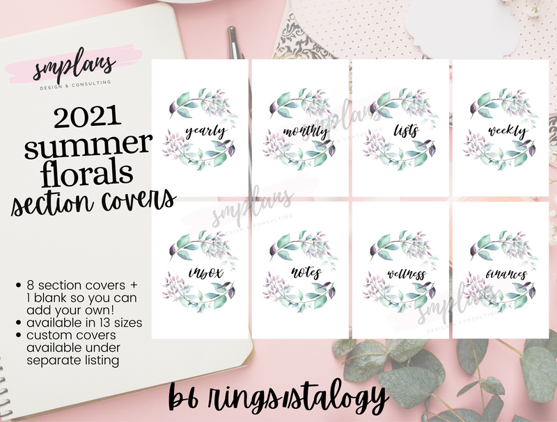2021 Summer Florals SECTION COVERS