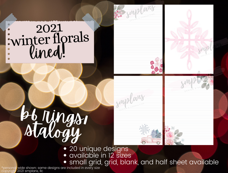 Winter Floral Notes - Lined (2021)