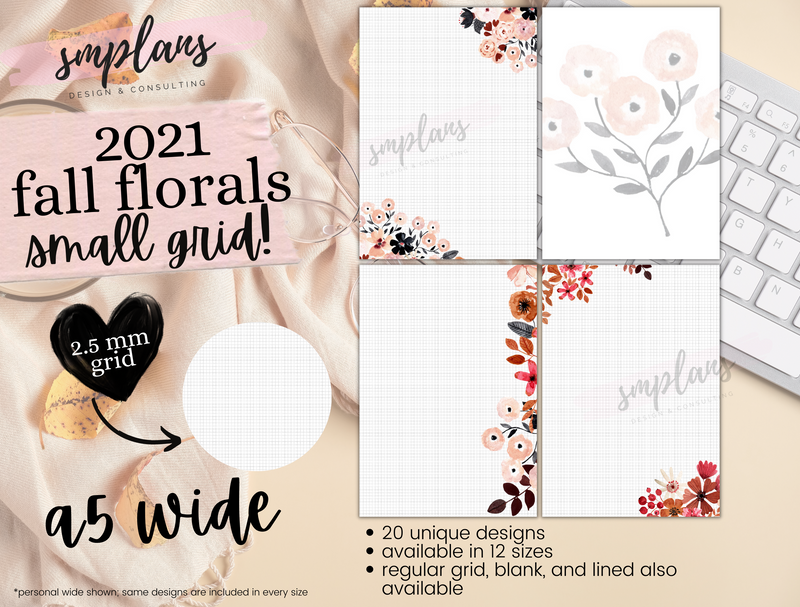 Fall Floral Notes - Small Grid (2.5mm) (2021)