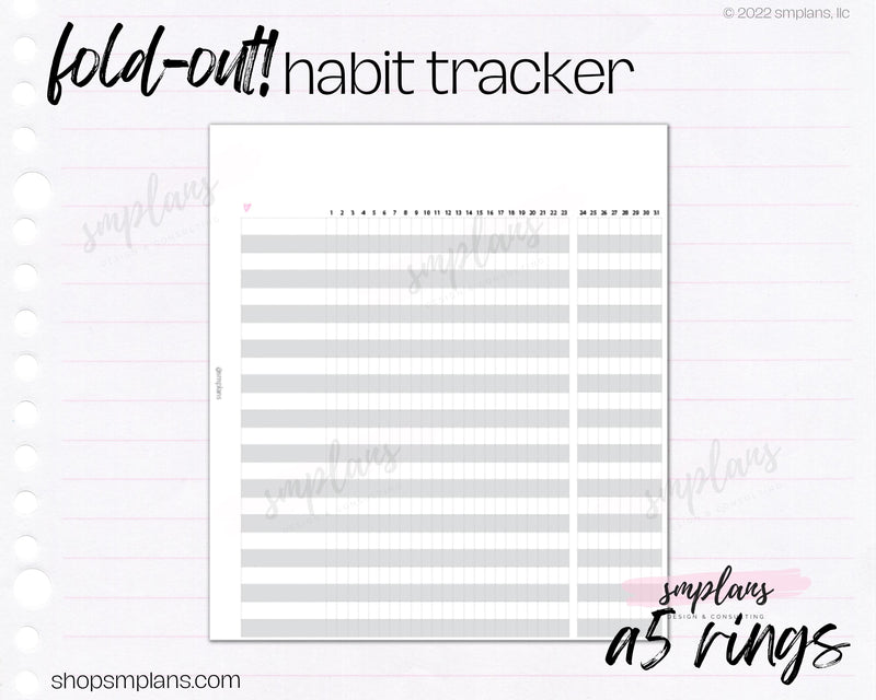 Fold-Out Habit Tracker