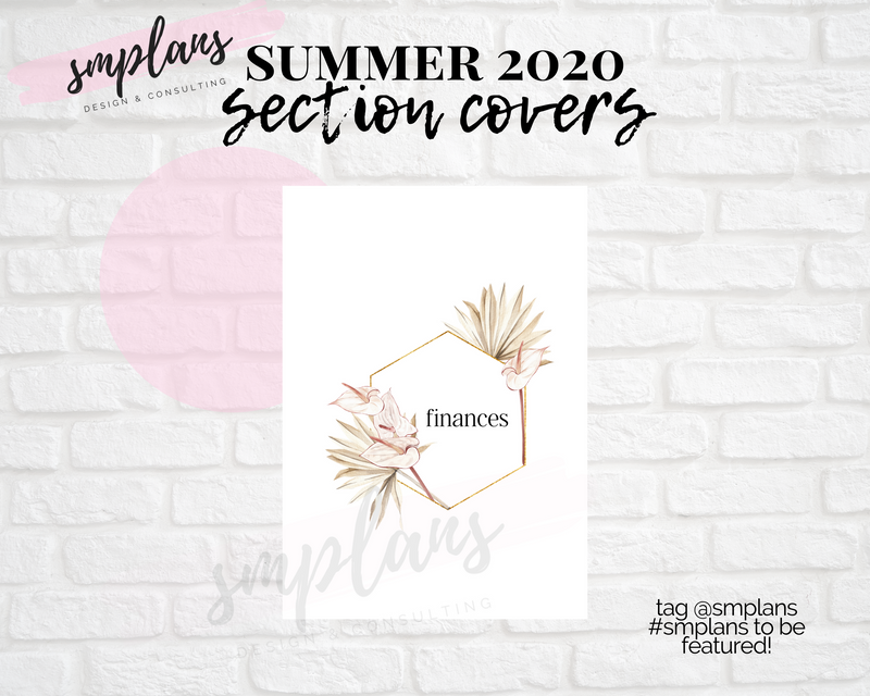 2020 Summer Florals SECTION COVERS