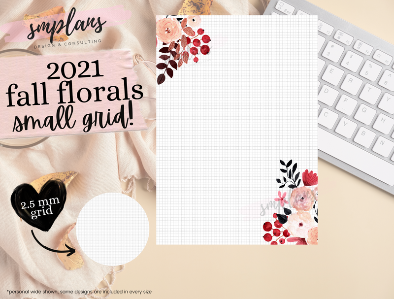 Fall Floral Notes - Small Grid (2.5mm) (2021)
