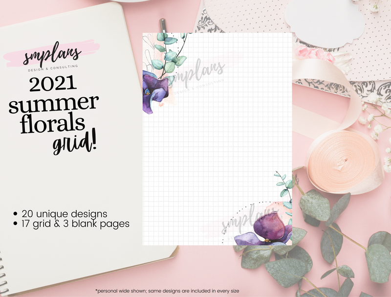 2021 Summer Floral Notes - Grid Version