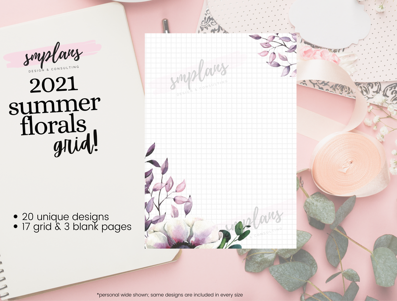 2021 Summer Floral Notes - Grid Version