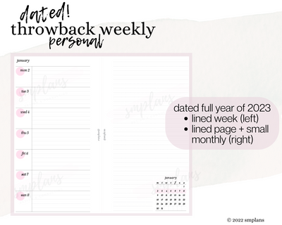 PRINTED WO2P Productivity Edition Pocket Weekly Planner 