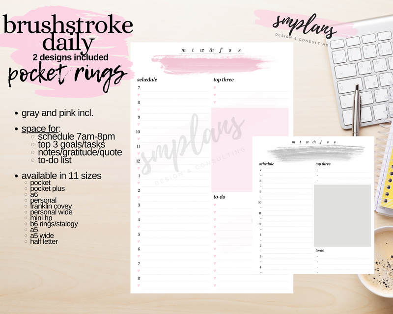 Brushstroke Daily (Day on 1 Page)