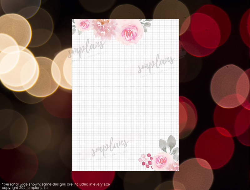 Winter Floral Notes - Small Grid (2.5mm) (2021)