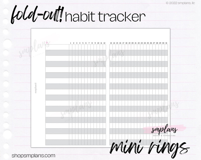 Fold-Out Habit Tracker
