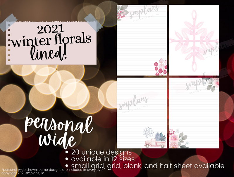 Winter Floral Notes - Lined (2021)