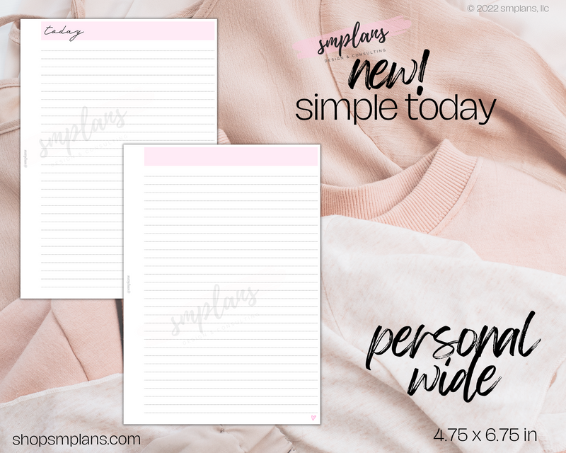 Simple Today Notes - Lined