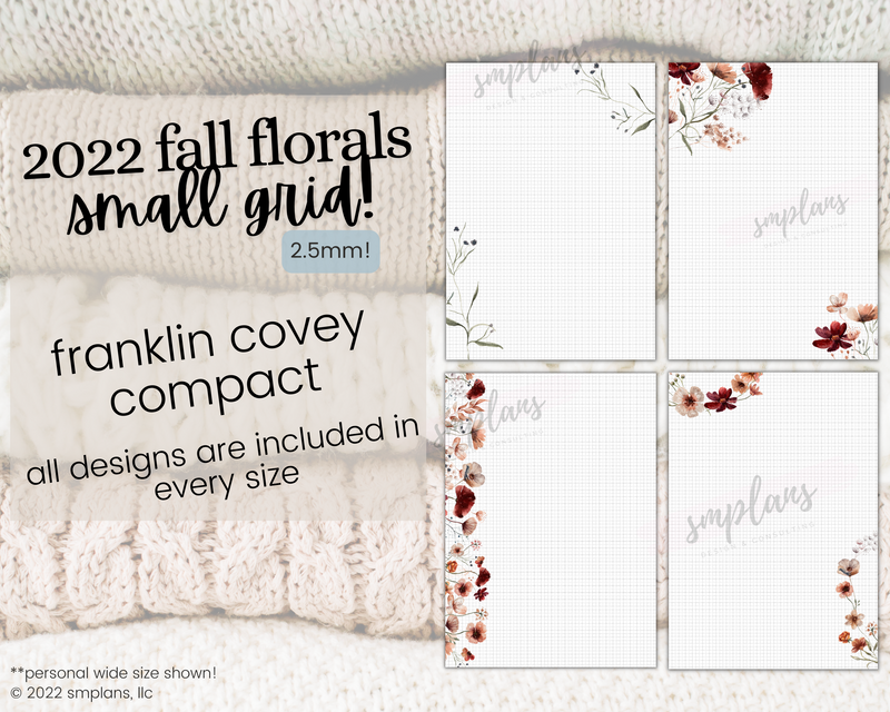 Fall Floral Notes - SMALL GRID (2.5mm) (2022)