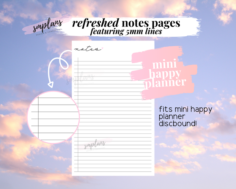 Refreshed Notes Pages (5mm)