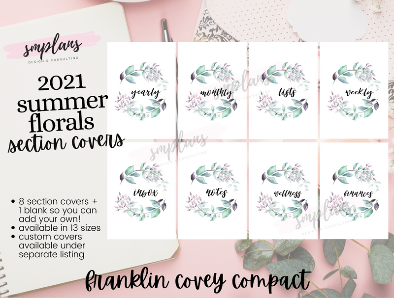 2021 Summer Florals SECTION COVERS