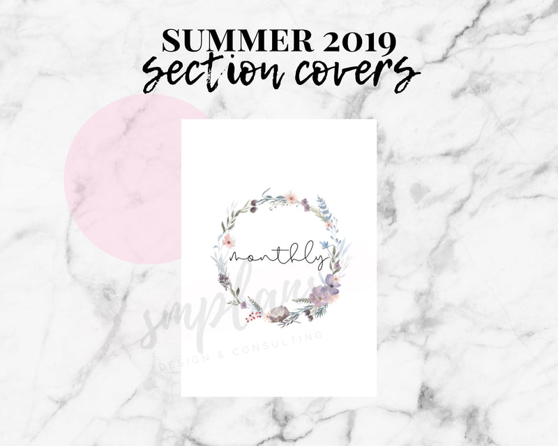 Section Covers - SUMMER Floral Notes (2019)