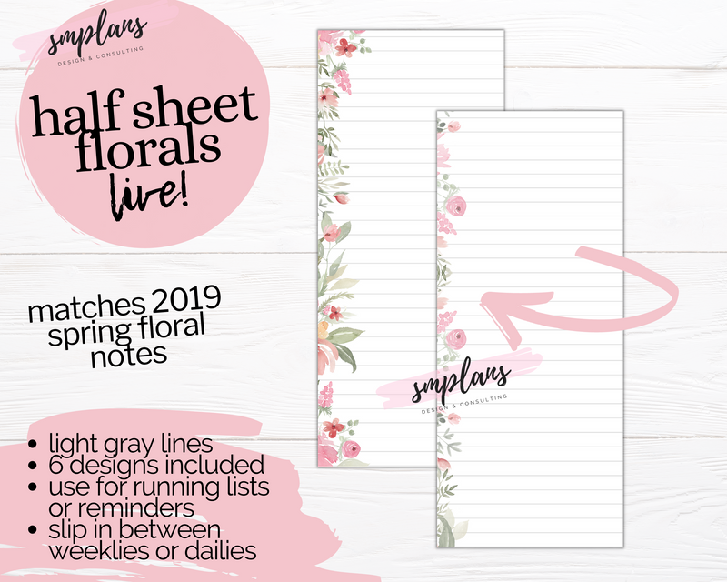 Half Sheet Spring Floral Notes (2019)