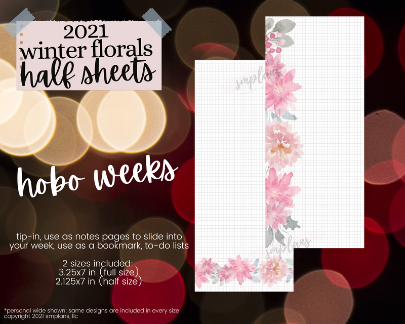 Half Sheet Winter Floral Notes (2021)